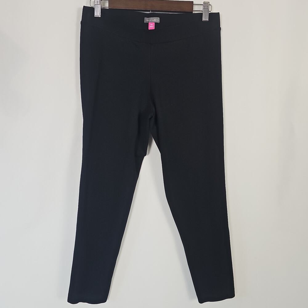 Vince Camuto Black Pull On Ankle Pants Womens Size PM Petite Medium Stretch - Picture 1 of 5